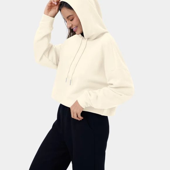 HALARA CROPPED YELLOW HOODIE MEDIUM - Picture 1 of 3